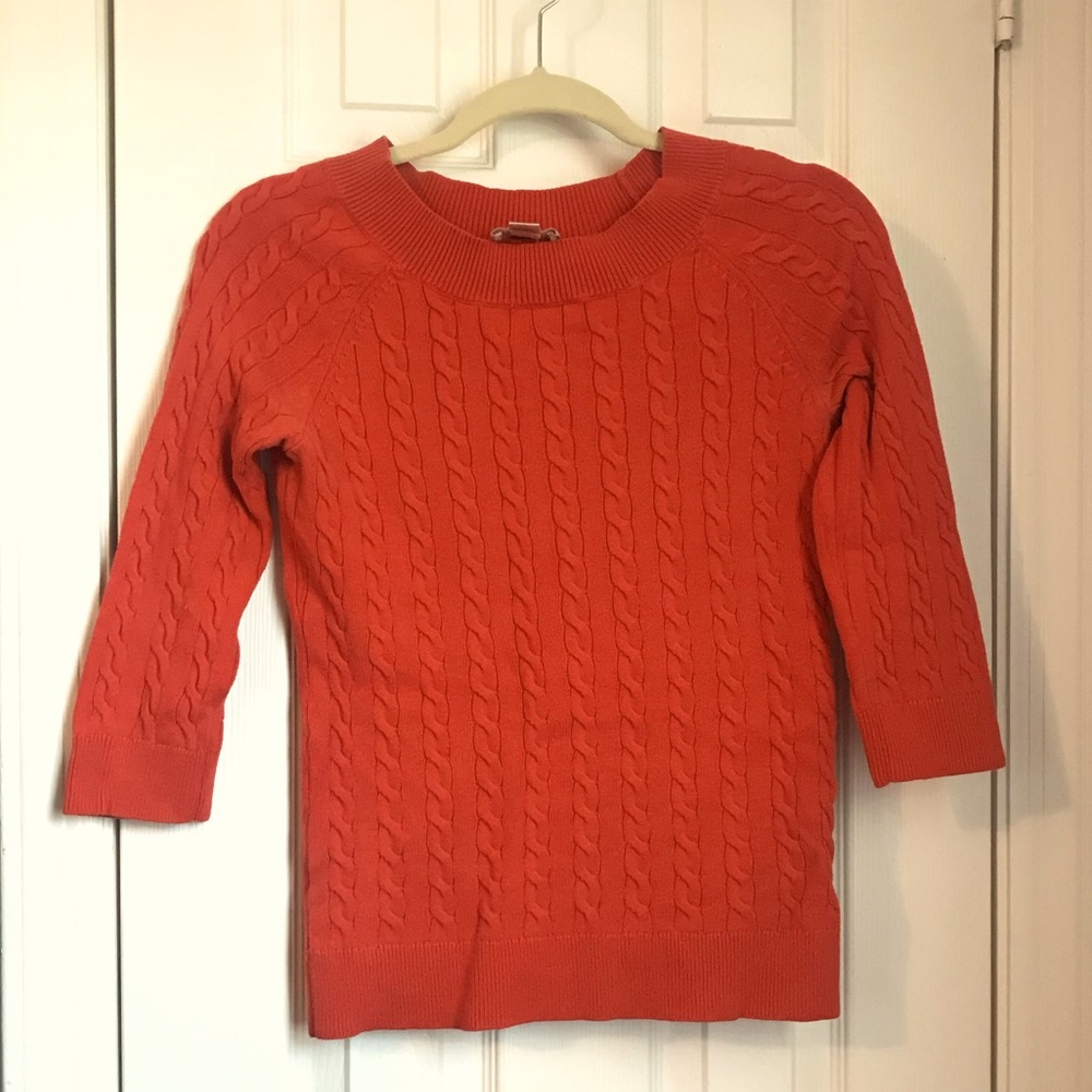 LOFT 3/4 length arms sweater in orange